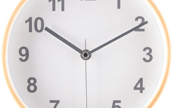 掛時計 プライウッド Φ22cm WH（85360）